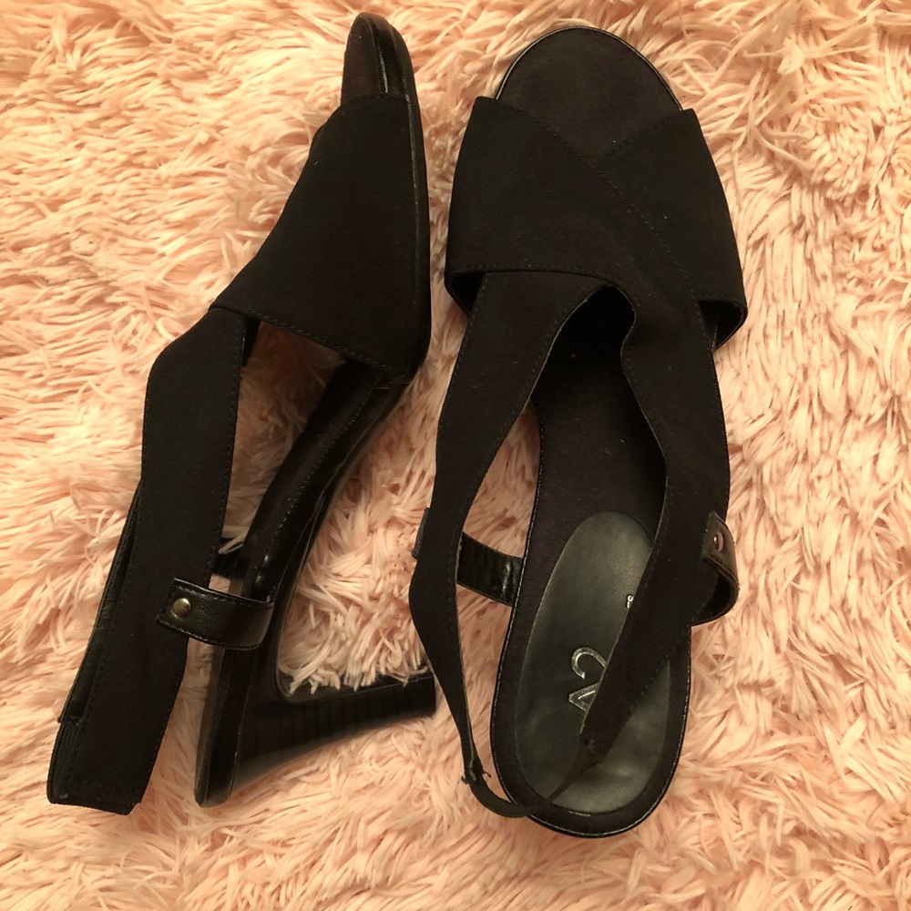 Black Strap Heels